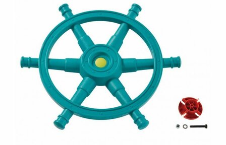 Stuurwiel boot &#039;star&#039; - turquoise/limoen groen