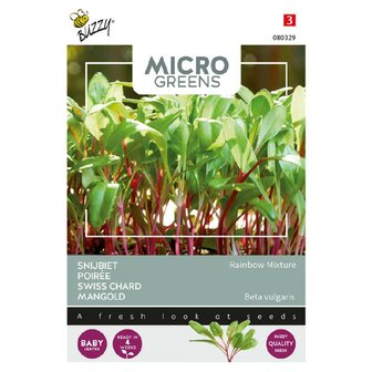 Buzzy Microgreens, Snijbiet Regenboogmengsel