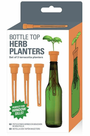 Bottle Top Herb Planter